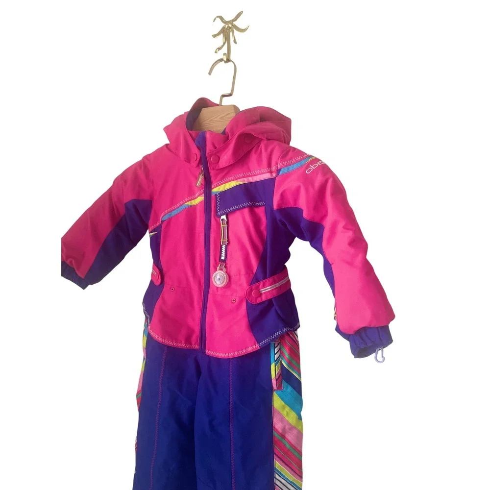 Obermeyer Starlet Suit Kids 2 Pink Purple I-Grow One Piece Snowsuit